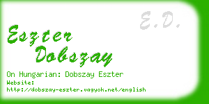 eszter dobszay business card